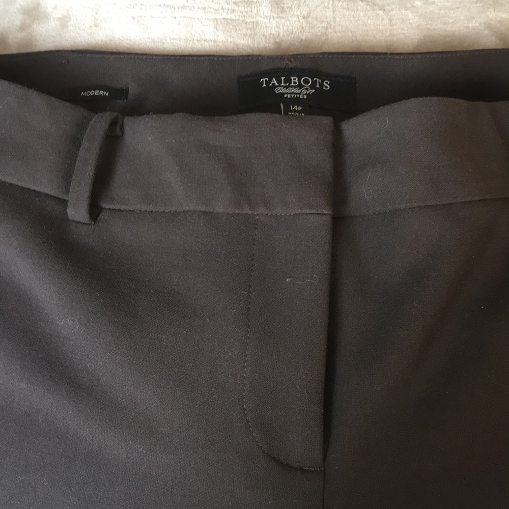 Brown Stretch Polyester Viscose Talbots Slacks - image 2
